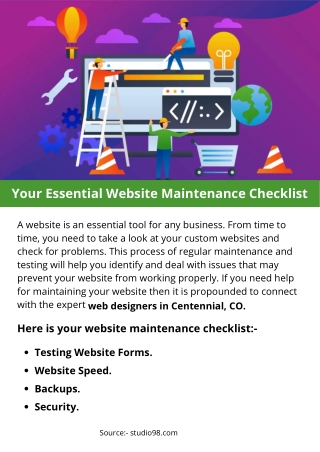 Your Essential Website Maintenance Checklist