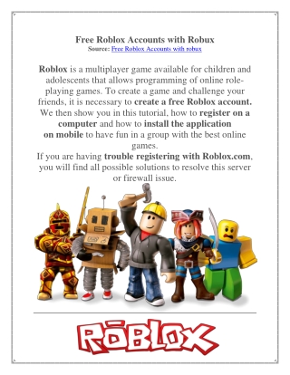 Free Roblox accounts