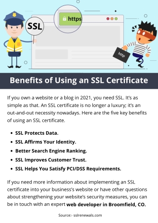 Benefits of Using an SSL Certificate