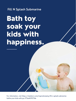 Fill N Splash Submarine Bath toy - Soak your kids with happiness