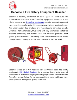 Become a Fire Safety Equipment Reseller