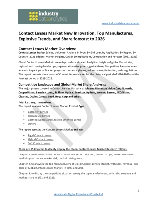Contact Lenses Market