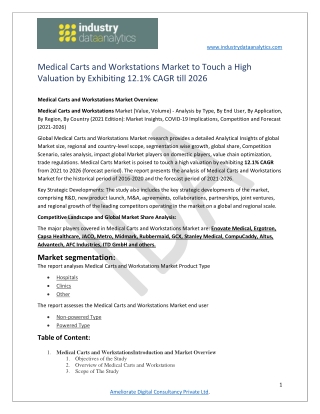Medical Carts and Workstations Market