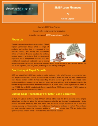 SMSF Loan Finances By Global Capital