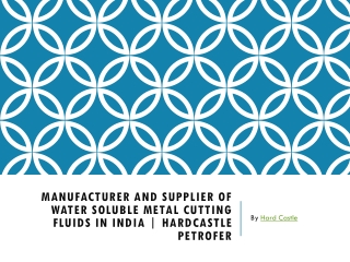 Water soluble metal cutting fluids