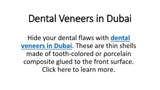 Dental Veneers in Dubai