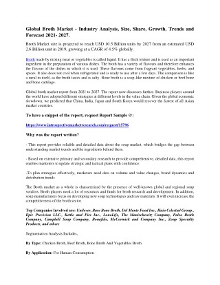 Global Broth Market