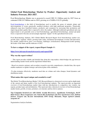 Global Food Biotechnology Market