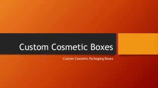 Custom Cosmetic Boxes