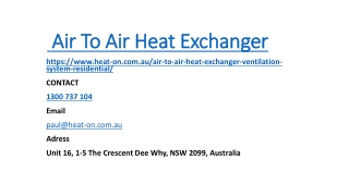  Air To Air Heat Exchanger