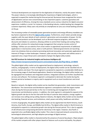 Digital Utility Market
