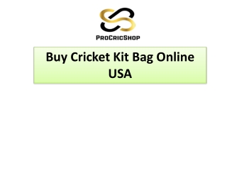 Buy Cricket Kit Bag Online USA