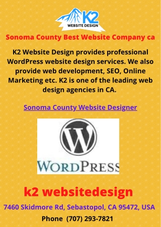 Sonoma County Best Website Company ca