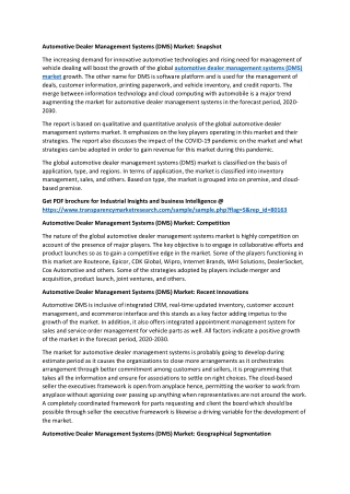Automotive Dealer Management System Market
