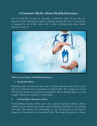 9 Common Myths About Health Insurance