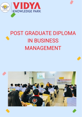 post graduate diploma in business management