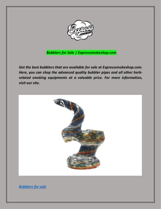 Bubblers for Sale | Expresssmokeshop.com