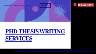 PhD Thesis Writing Services - Phdassistance