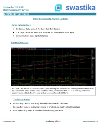 Commodity daily levels (20-Sept)