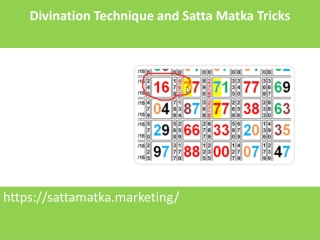 Divination Technique and Satta Matka Tricks