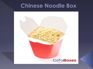 Chinese Noodle Box