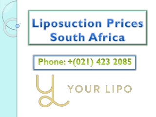 Liposuction Prices South Africa