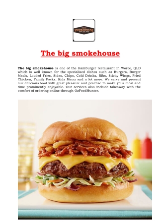 5% Off - The big smokehouse Woree menu, QLD.