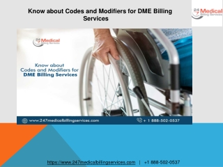 Know about Codes and Modifiers for DME Billing Services