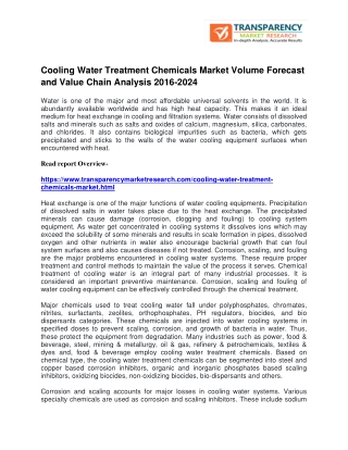 Cooling Water Treatment Chemicals Market Volume Forecast and Value Chain Analysis 2016-2024-converted