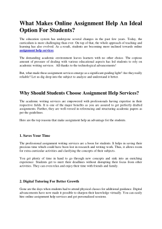 Why Should Students Hire Assignment Help Services?