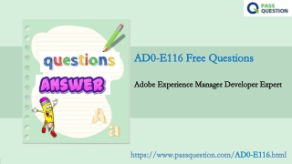 AEM Sites Developer AD0-E116 Practice Test Questions