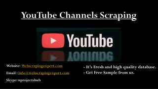 YouTube Channels Scraping