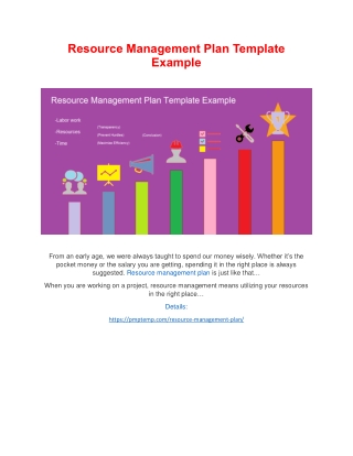 Resource Management Plan Template Example