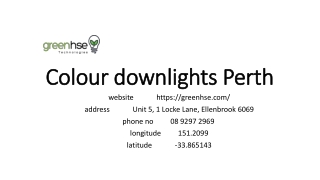 Colour downlights Perth