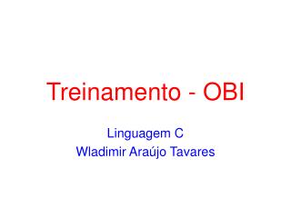 Treinamento - OBI