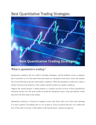 Best Quantitative Trading Strategies