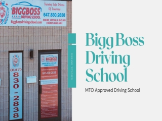 PPT - Best Driving School In Oakville - Bigg Boss Driving School ...