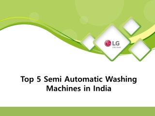 Top 5 Semi Automatic Washing Machines in India
