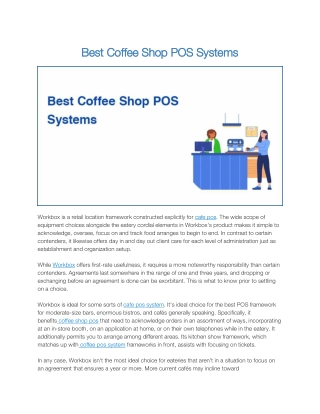 Best Coffee Shop POS System -Worrkbox.com