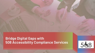 Bridge Digital Gaps with 508 Accessibility Compliance Services