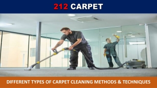 Different Types of Carpet Cleaning Methods & Techniques