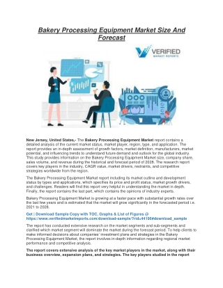 Bakery Processing Equipment Market
