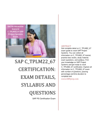 SAP C_TPLM22_67 Certification: Exam Details, Syllabus and Questions