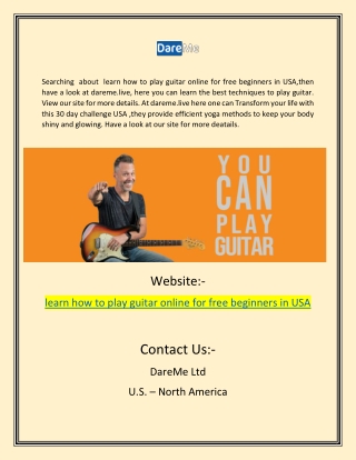 learn how to play guitar online for free beginners in USA