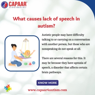 What causes lack of speech in autism | Best Autism Centre in Bangalore | CAPAAR