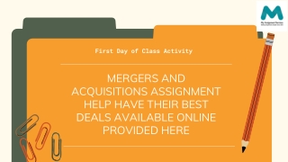 Mergers and Acquisitions Assignment Help Have Their Best Deals Available Online Provided Here