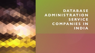 Database Administration Service Companies India