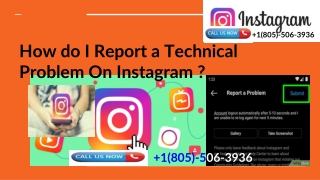 How do I Report a Technical  Problem On Instagram?