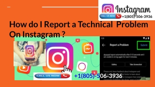 How do I Report a Technical  Problem On Instagram?