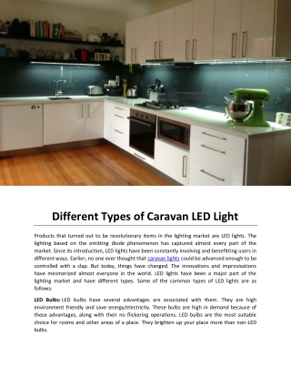 Different Types of Caravan LED Light